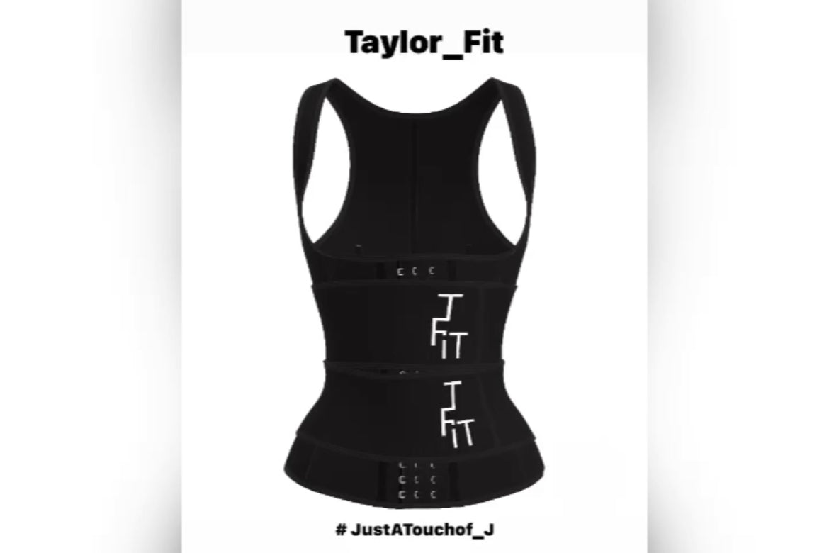 His Fits “Taylor_Fit”
Open Chested, Double Strapped High Waisted Compression Neoprene/Latex Waist Trainer Vest for Men!