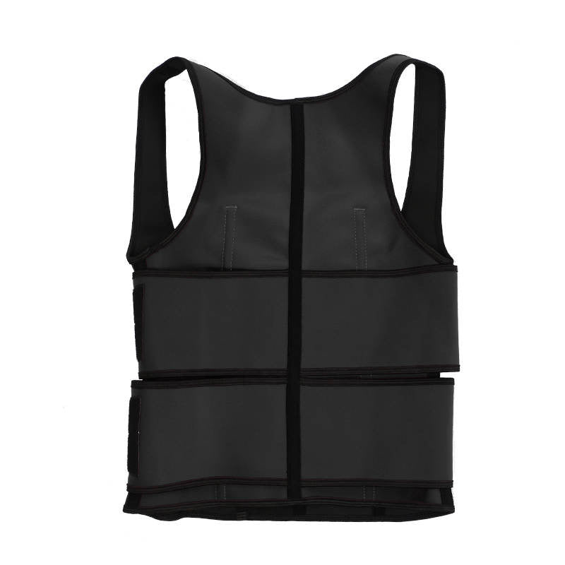 His Fits “Taylor_Fit”
Open Chested, Double Strapped High Waisted Compression Neoprene/Latex Waist Trainer Vest for Men!